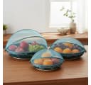 Guru-Shop Fliegenschutz Obstkorb türkis Rattan Bild 5