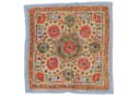Guru-Shop Kissenbezug Orientalisch Bestickt Rot/Türkis 40x40 cm Bild 1