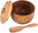 Guru-Shop Exotische Zuckerdose aus Holz mit Löffel Bild 1