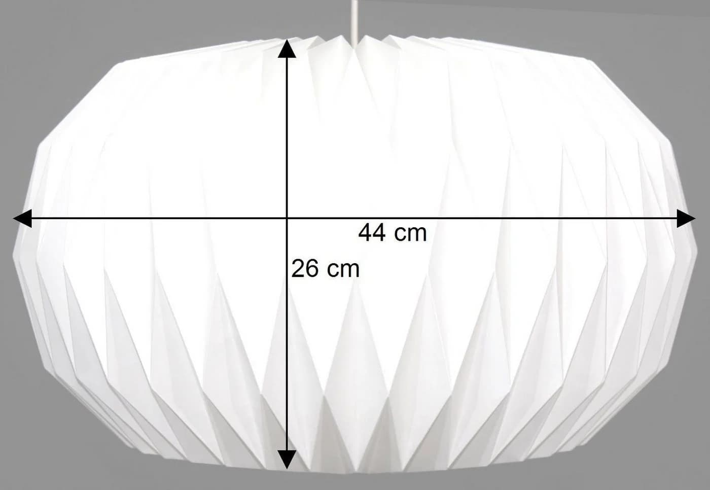Weißer Origami Lampenschirm aus Papier - Bild 4