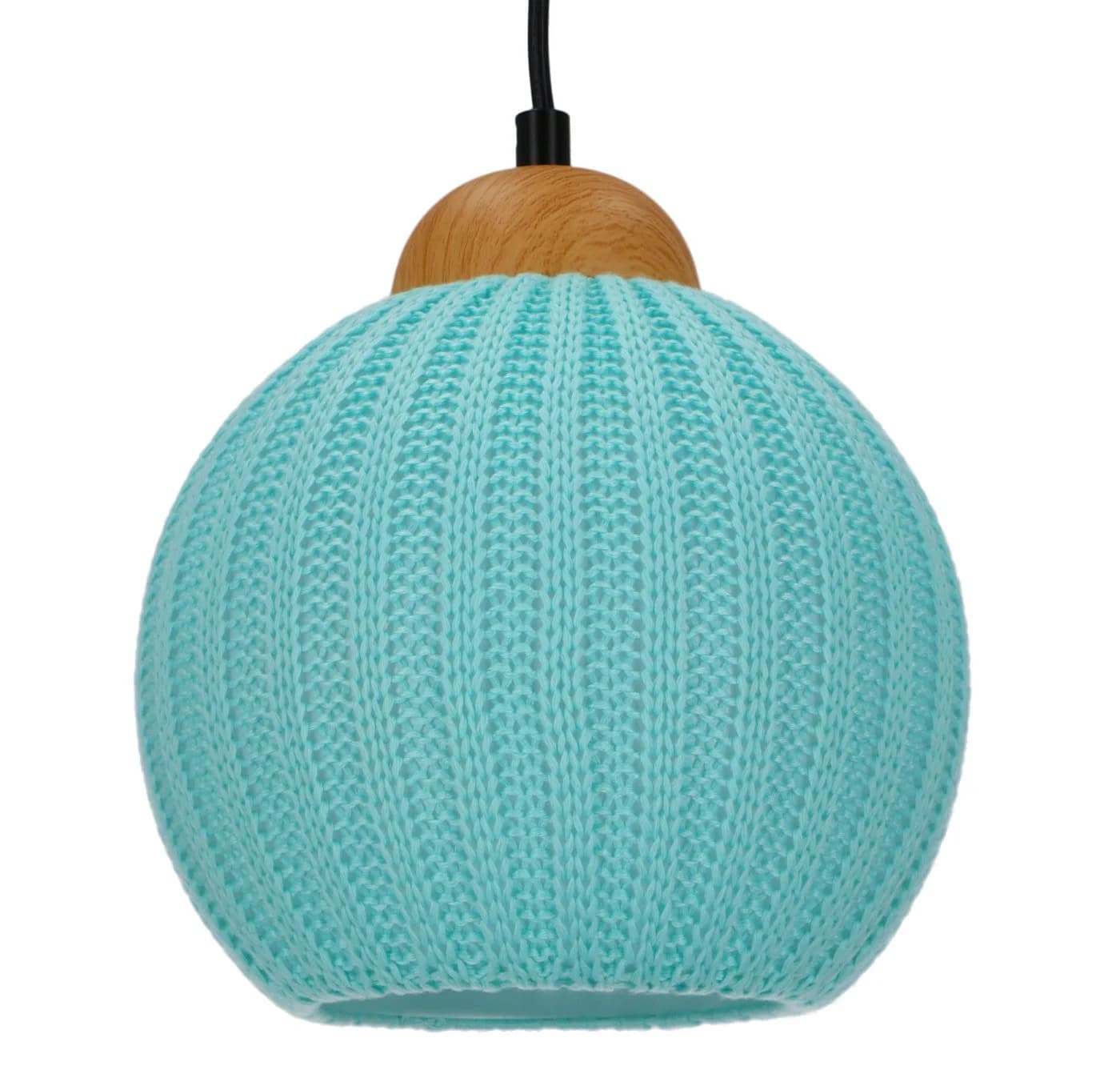 Guru-Shop Deckenleuchte Modern Türkis Gestrickte Baumwolle