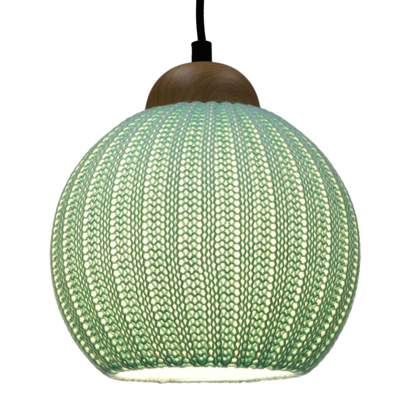 Guru-Shop Deckenleuchte Modern Türkis Gestrickte Baumwolle - Bild 2