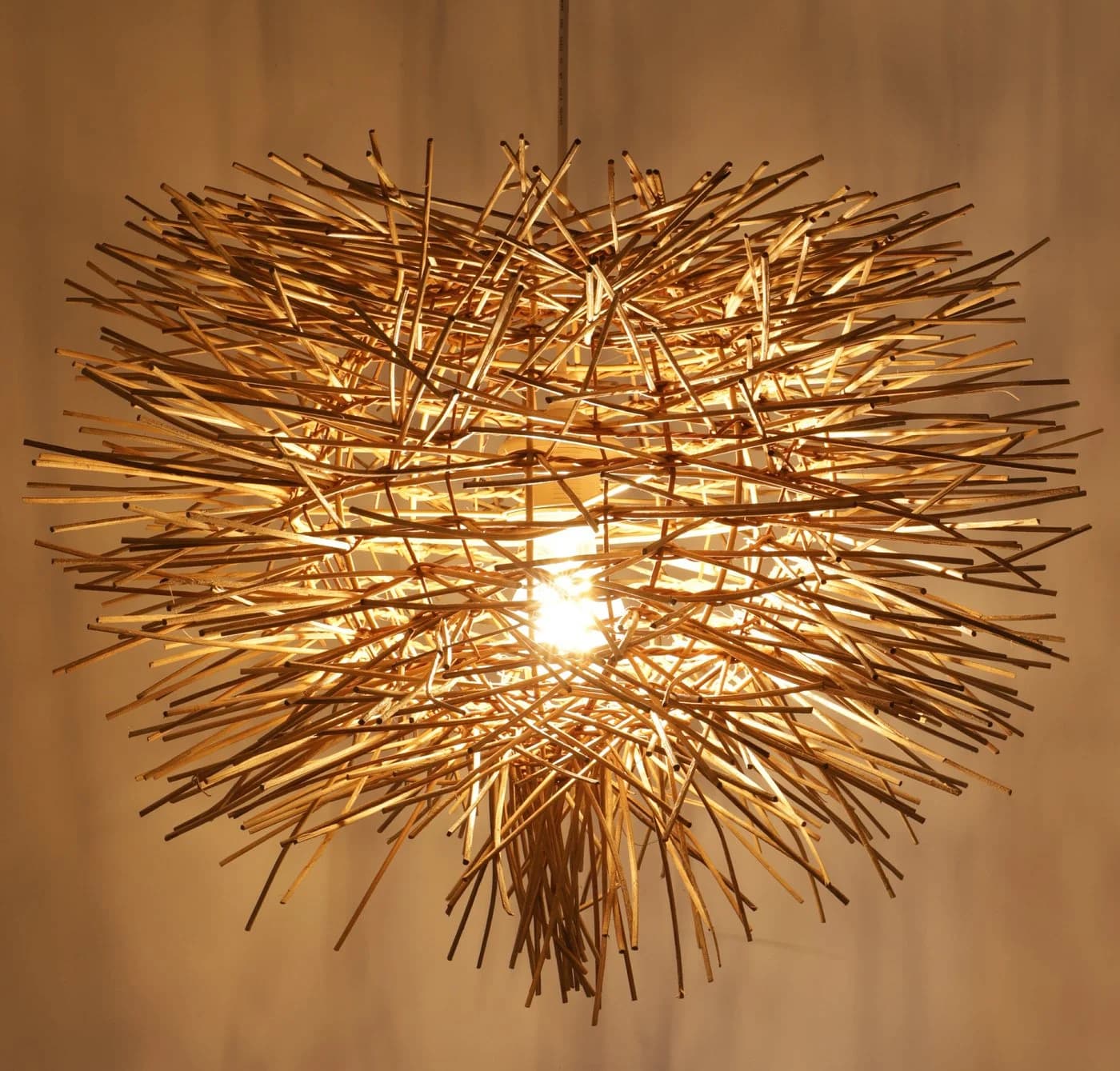 Guru-Shop Rattan Deckenlampe Nairobi Braun Handgefertigt - Bild 3