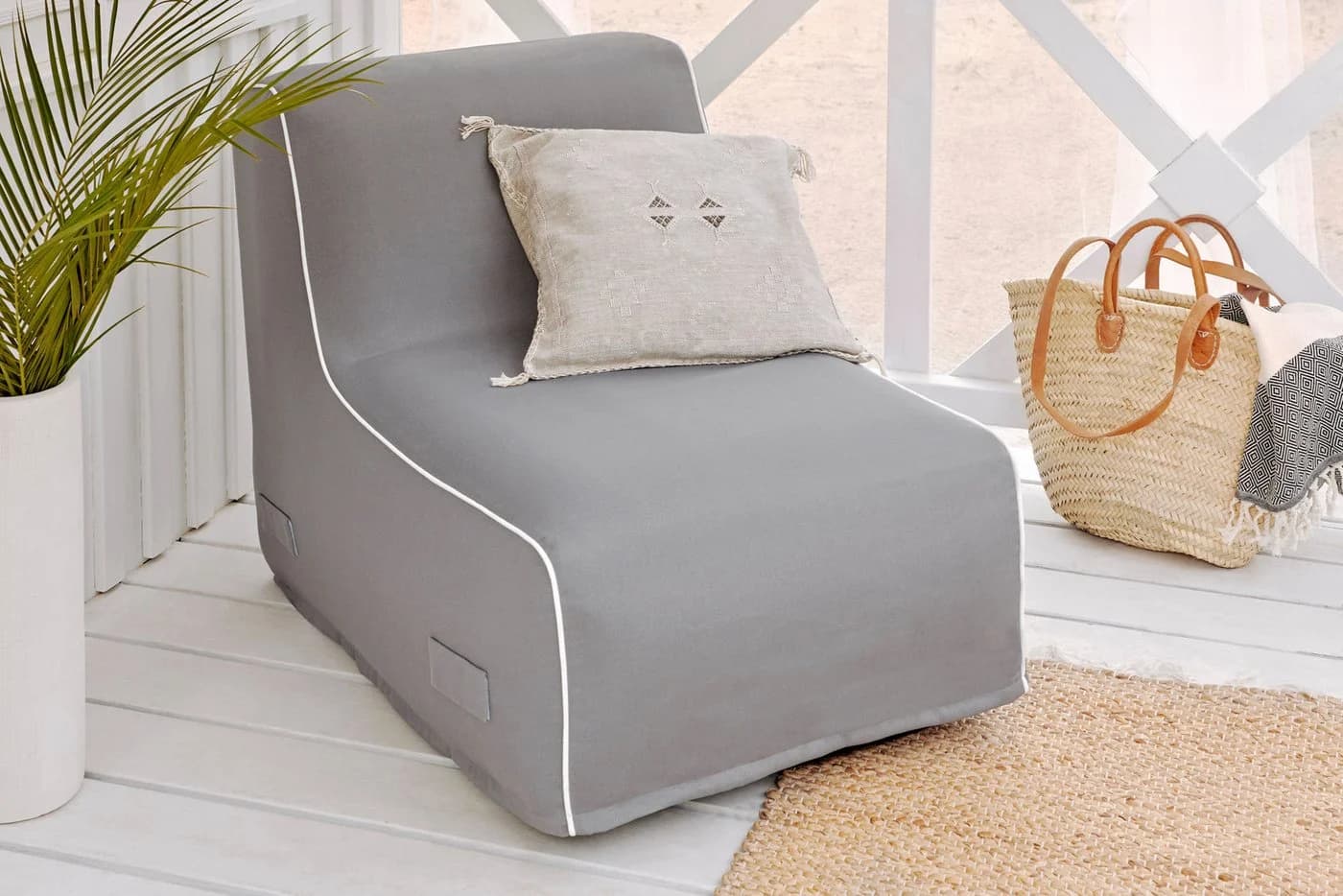 Jahnke Loungesessel AIR LOUNGE Grau Aufblasbar Indoor Outdoor