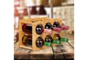 relaxdays Weinregal 6 Flaschen Bambus Natur Bild 1