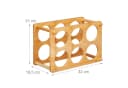 relaxdays Weinregal 6 Flaschen Bambus Natur Bild 4
