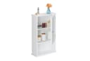 relaxdays Badschrank Weiß Kompakt mit Lamellentür Bild 2