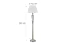 RELAXDAYS Stehlampe antik Silber Weiß Stoffschirm Fußschalter Bild 4