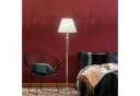 RELAXDAYS Stehlampe antik Silber Weiß Stoffschirm Fußschalter Bild 5