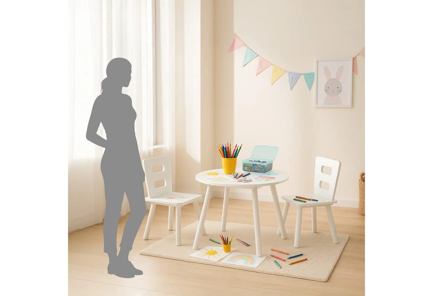 relaxdays Kindersitzgruppe 3-teilig mit Stauraum - Bild 5