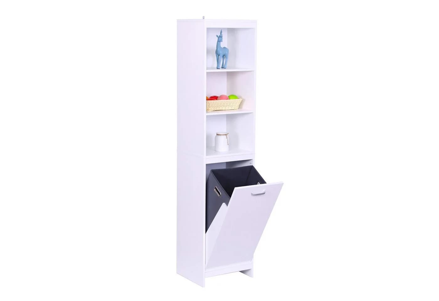 relaxdays Wäscheschrank mit 44 l Wäschesack Weiß - Bild 2