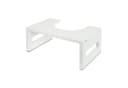 relaxdays Fußhocker Toilettenhocker Bambus Weiß Bild 2