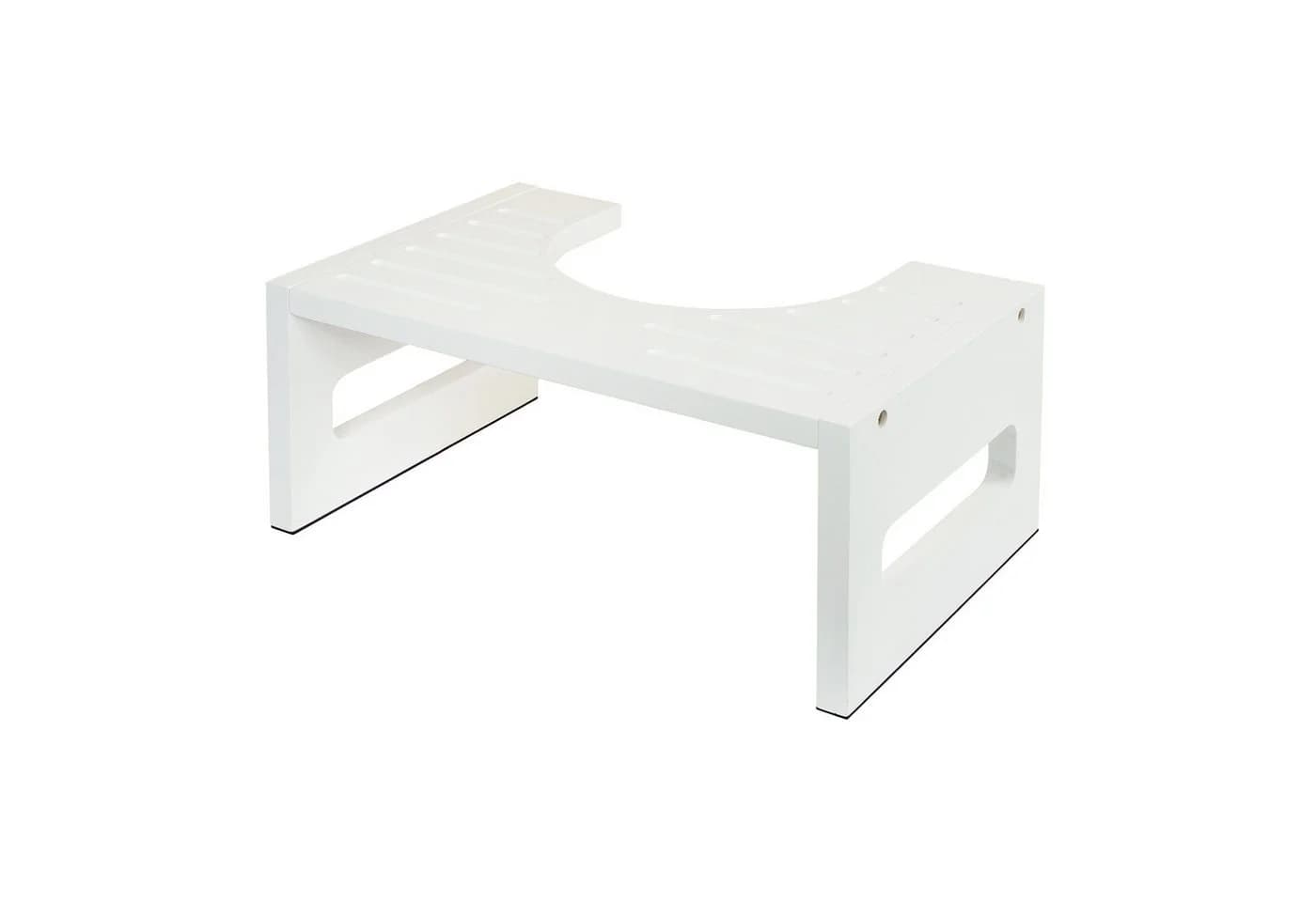 relaxdays Fußhocker Toilettenhocker Bambus Weiß - Bild 2