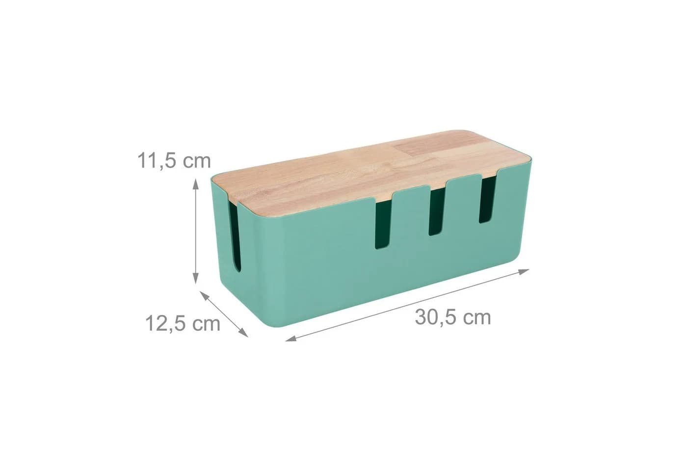 RELAXDAYS Kabelbox mit Holzdeckel, Mint - Bild 4