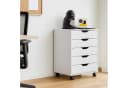 relaxdays Rollcontainer Industrial-Schwarz mit 5 Schubladen Bild 3