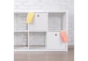 relaxdays Aufbewahrungsbox 4er Set Weiß Faltbar Polyester Bild 1