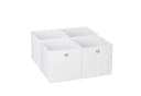relaxdays Aufbewahrungsbox 4er Set Weiß Faltbar Polyester Bild 2