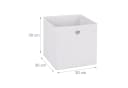 relaxdays Aufbewahrungsbox 4er Set Weiß Faltbar Polyester Bild 4