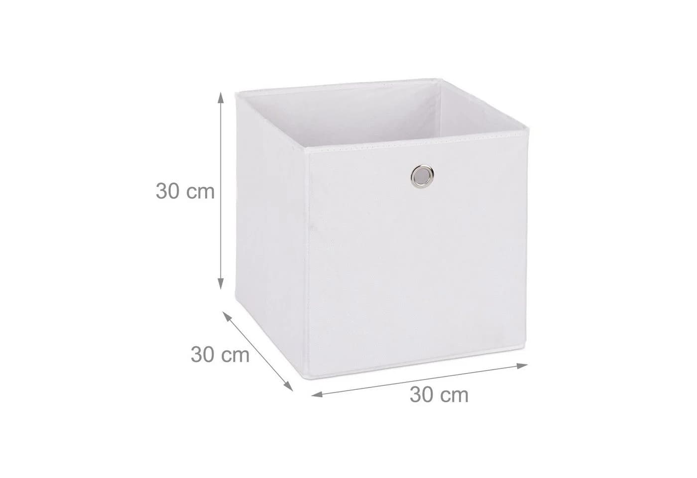 relaxdays Aufbewahrungsbox 4er Set Weiß Faltbar Polyester - Bild 4