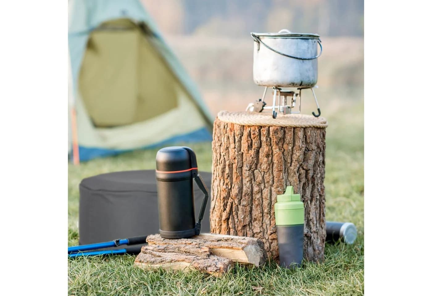 relaxdays Aufblasbarer Sitzhocker Grau - Tragbar & Vielseitig - Bild 5
