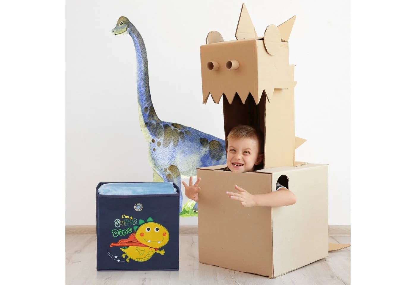 relaxdays Faltbox Kinder Aufbewahrungsboxen 4er Set Bunt - Bild 3