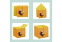 relaxdays Faltbox Kinder Aufbewahrungsboxen 4er Set Bunt Bild 5