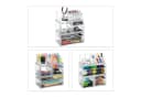 relaxdays Make-Up Organizer Acryl 21 Fächer transparent Bild 3