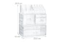 relaxdays Make-Up Organizer Acryl 21 Fächer transparent Bild 4