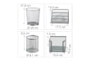 relaxdays Schreibtisch Organizer Set 4-teilig Silber Metall Bild 3