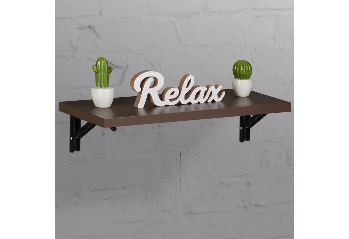relaxdays Wandregalhalter Klappbare Regalträger 4er Set Schwarz