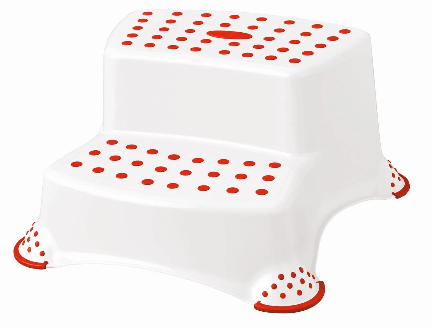 keeeper Tritthocker Kinder Hocker zweistufig weiß/rot