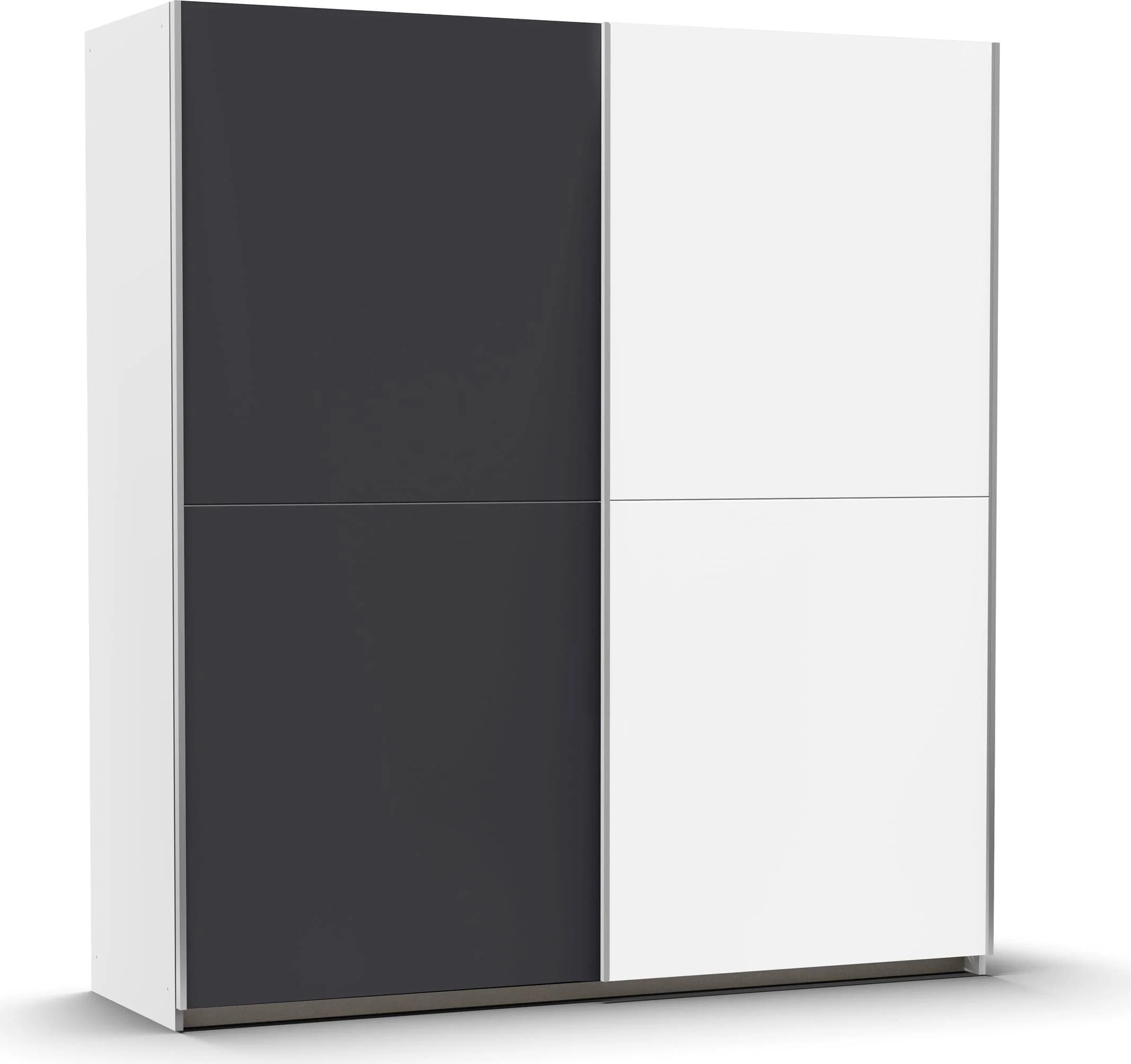 Rauch Saturn Schwebetürenschrank Weiß/Grau