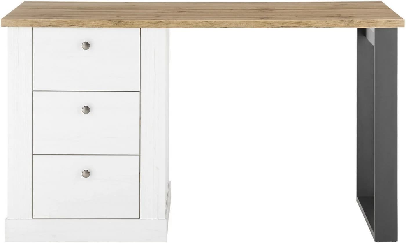 OTTO HOME WESTMINSTER Schreibtisch Landhausstil Weiß/Schwarz - Bild 1