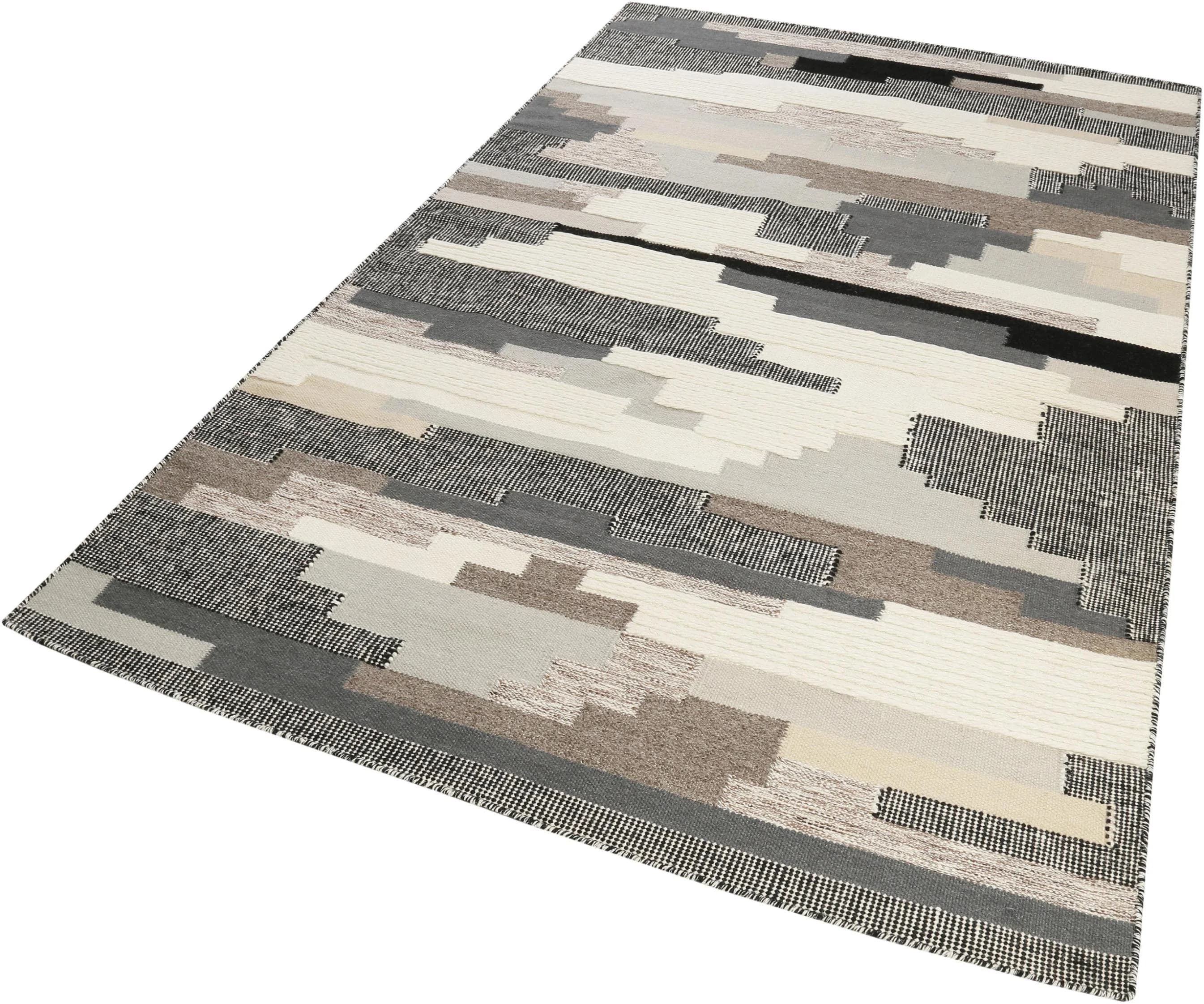 Wollteppich ESPRIT Natham Kelim ESP-6012 Grau/Taupe 130x190cm