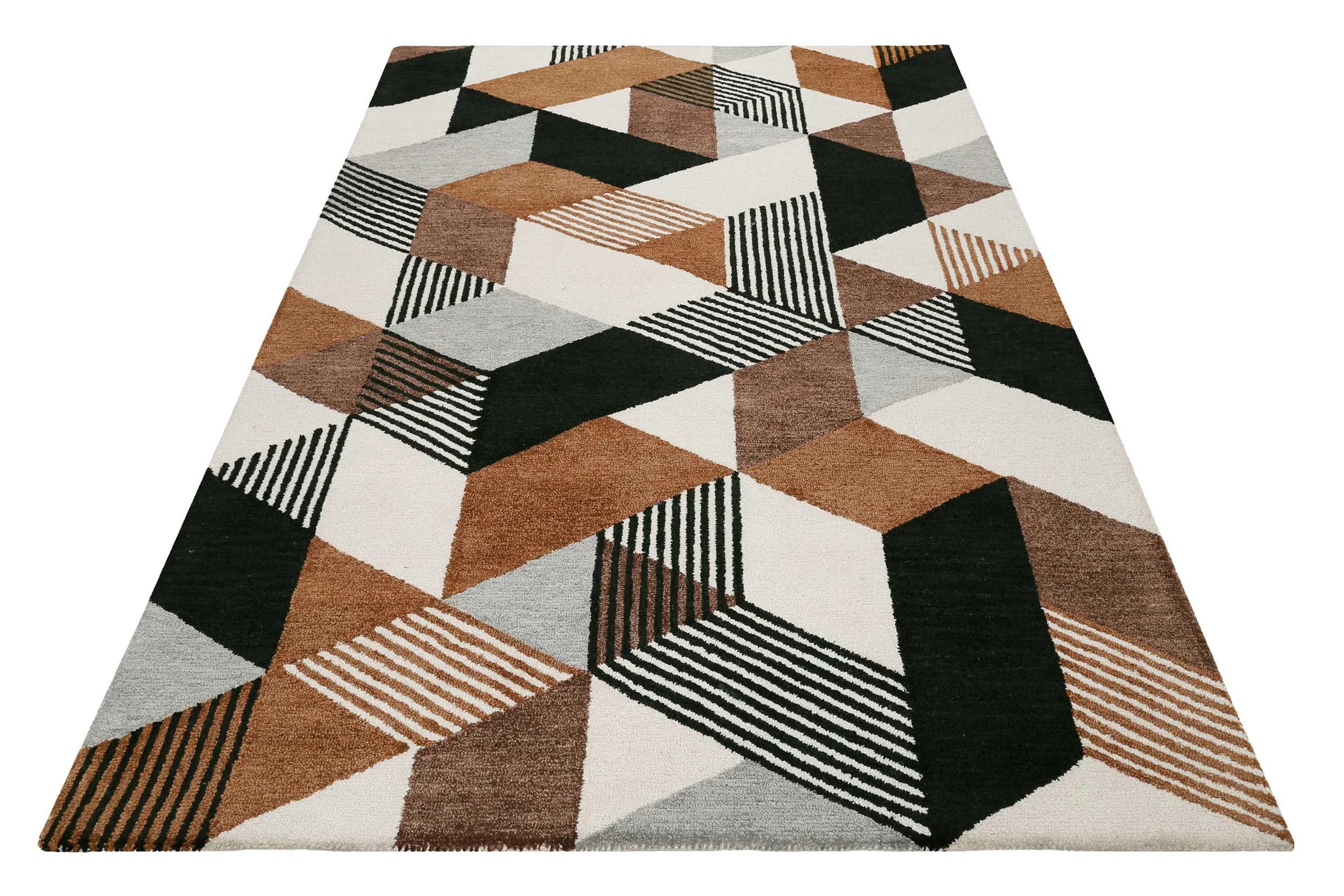 Esprit Teppich Uptown Braun Retro Geometrisch Kurzflor