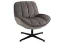 CARO-Möbel Sessel TINOS Loungesessel Velour Stoffbezug Dunkelgrau Bild 1