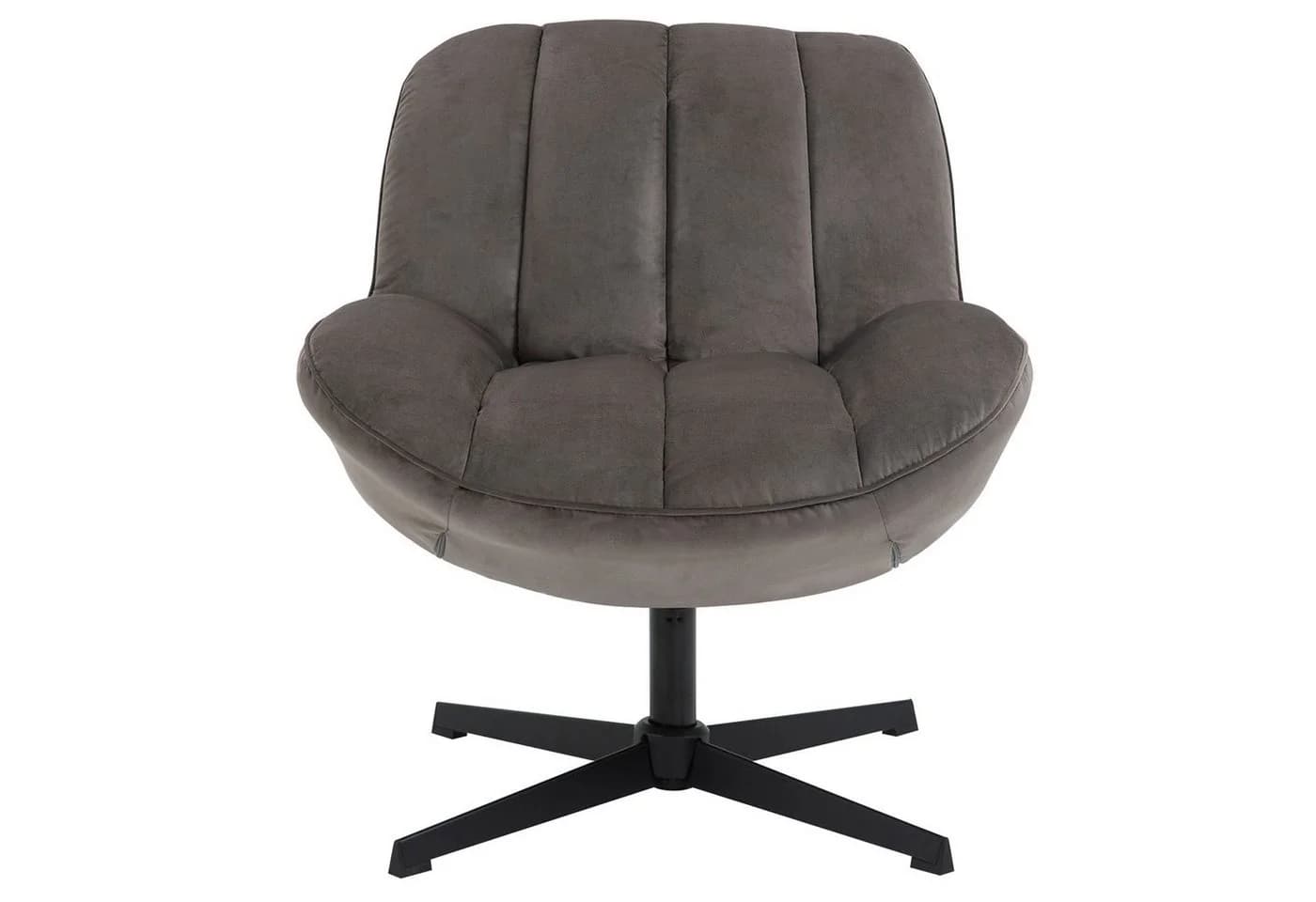 CARO-Möbel Sessel TINOS Loungesessel Velour Stoffbezug Dunkelgrau - Bild 3