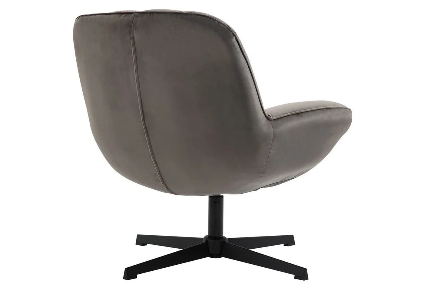 CARO-Möbel Sessel TINOS Loungesessel Velour Stoffbezug Dunkelgrau - Bild 5