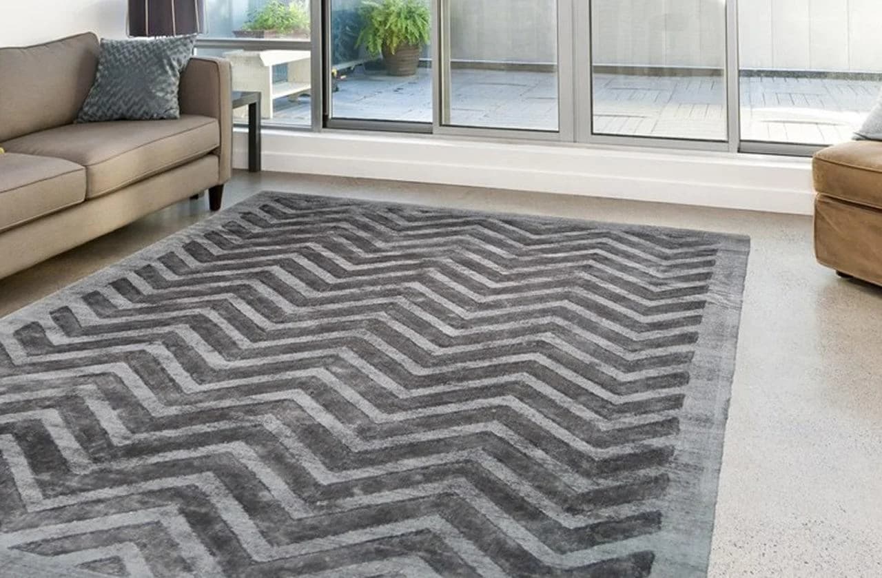 Kayoom Luxury 410 Retro Kurzflorteppich Anthrazit
