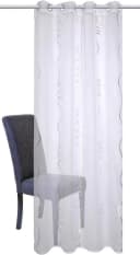 Home Wohnideen LOOPY Gardine Silber Voile Ösenschal Bild 1