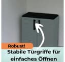 GarPet Gartenschrank Wetterfest Grau Kunststoff 68x37x84 cm Bild 4