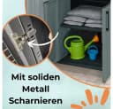 GarPet Gartenschrank Wetterfest Grau Kunststoff 68x37x84 cm Bild 5