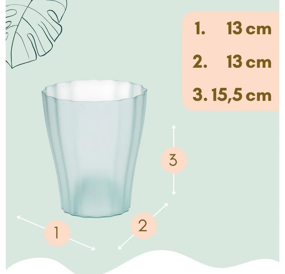 GarPet Orchideentopf 4er Set Transparent Glas Übertopf