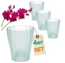 GarPet Orchideentopf 4er Set Transparent Glas Übertopf Bild 2