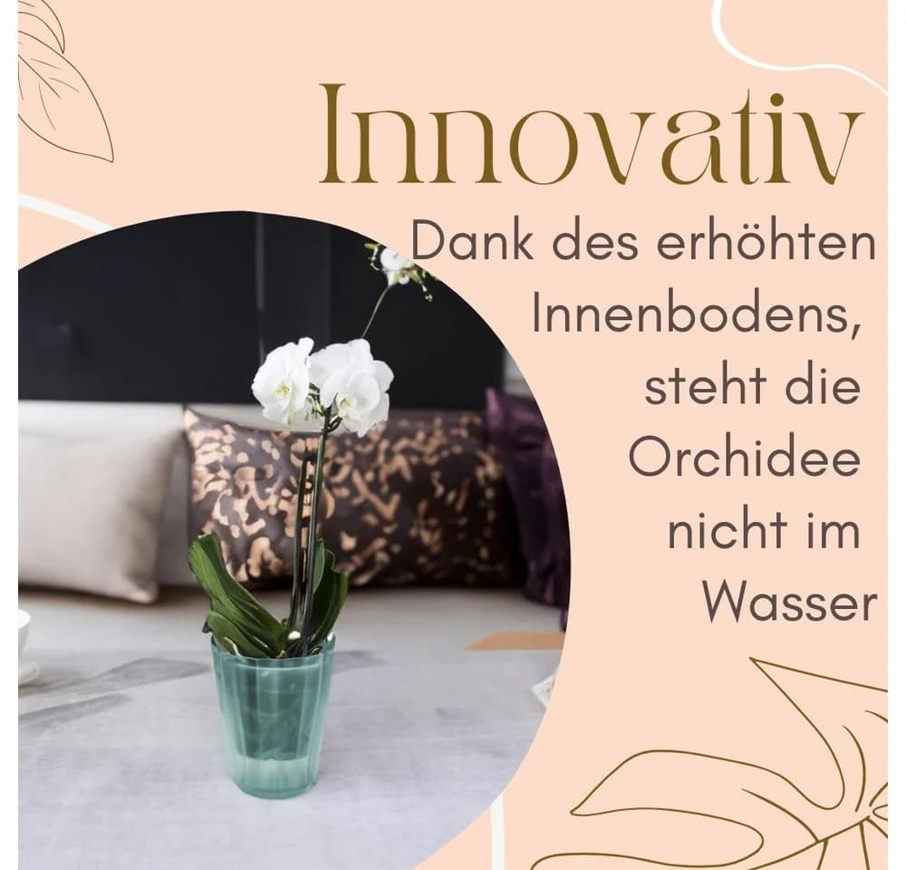 GarPet Orchideentopf 4er Set Transparent Glas Übertopf - Bild 5