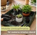 GarPet Pflanztisch 2er Set Pflanzen Umtopfmatte Wasserdicht Grün Faltbar Bild 3