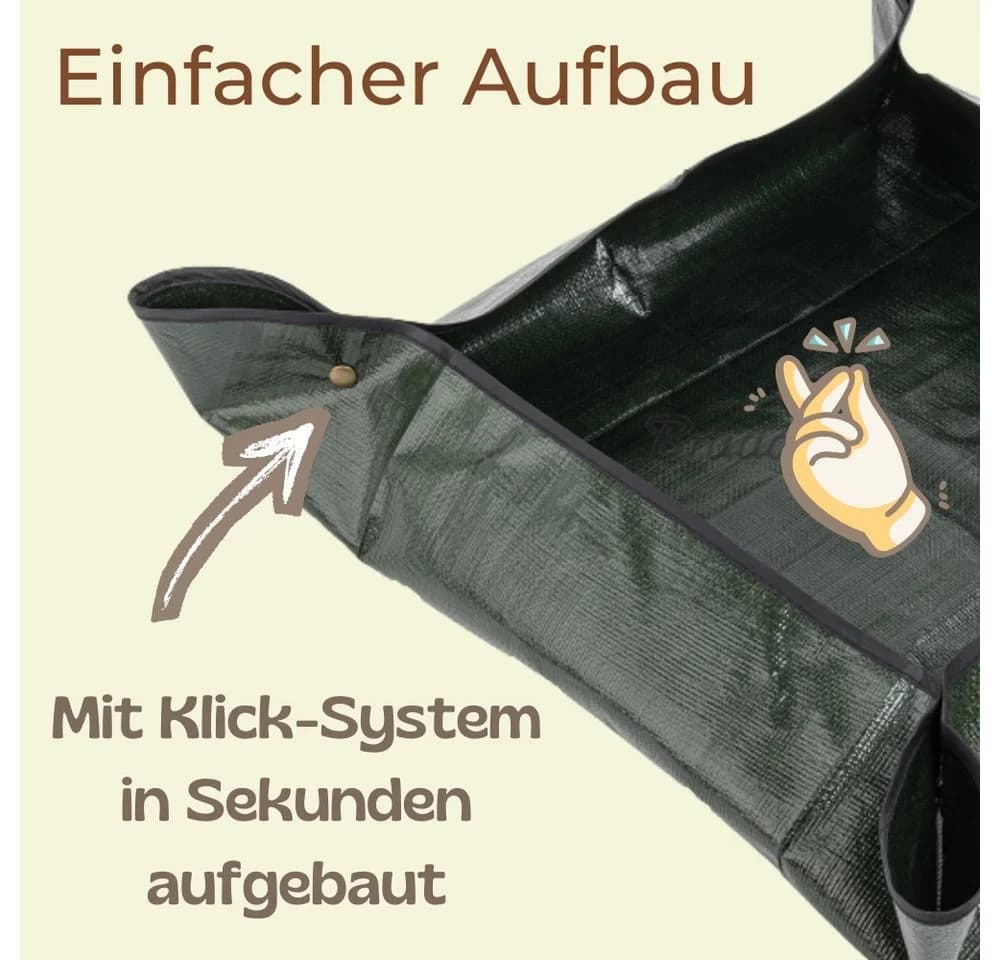 GarPet Pflanztisch 2er Set Pflanzen Umtopfmatte Wasserdicht Grün Faltbar - Bild 4