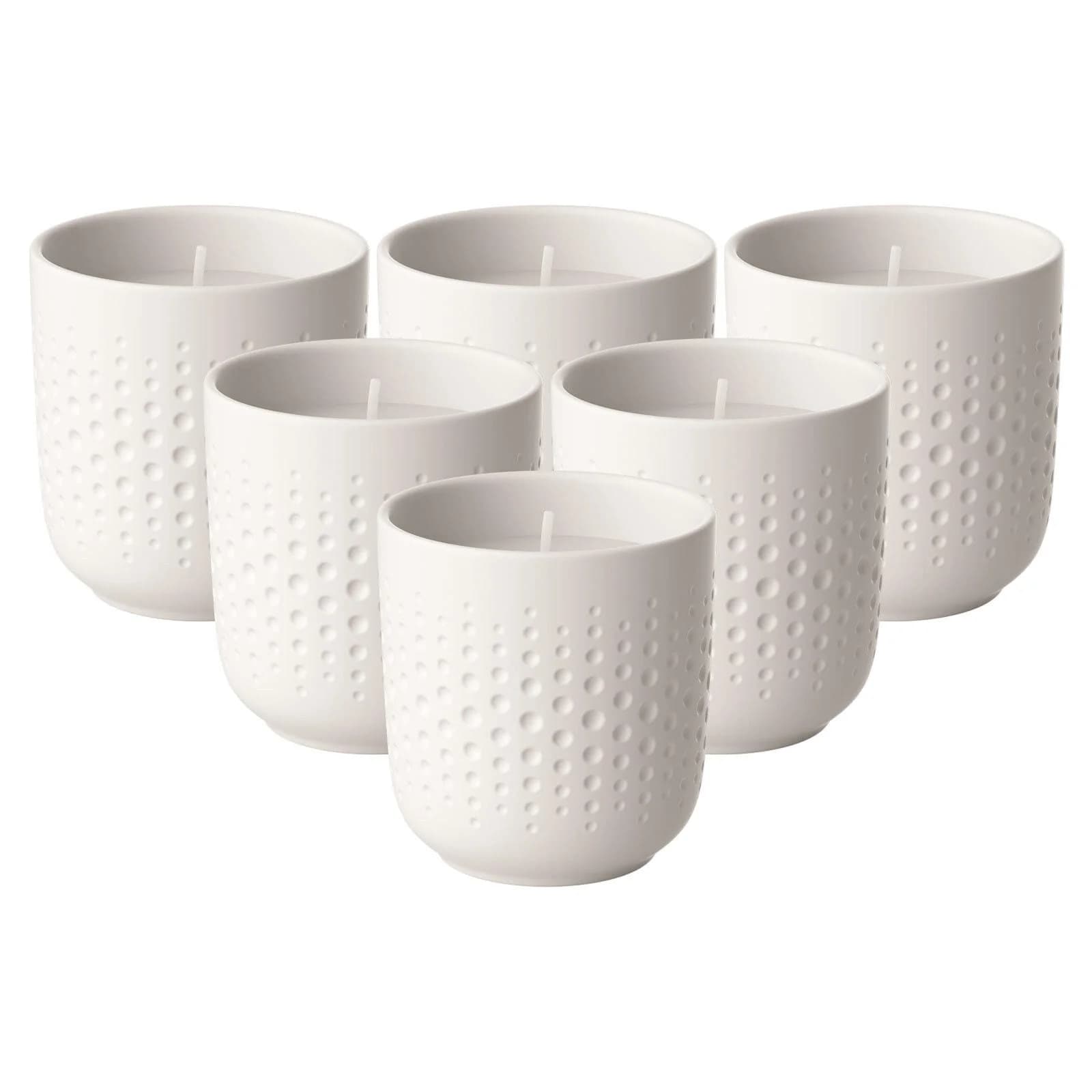 Villeroy & Boch Duftkerzen Carré Mystery 6er Set Weiß