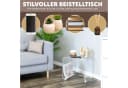 eluno Beistelltisch 2in1 Acryl Transparent mit Magazinhalter Bild 1