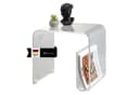 eluno Beistelltisch 2in1 Acryl Transparent mit Magazinhalter Bild 2